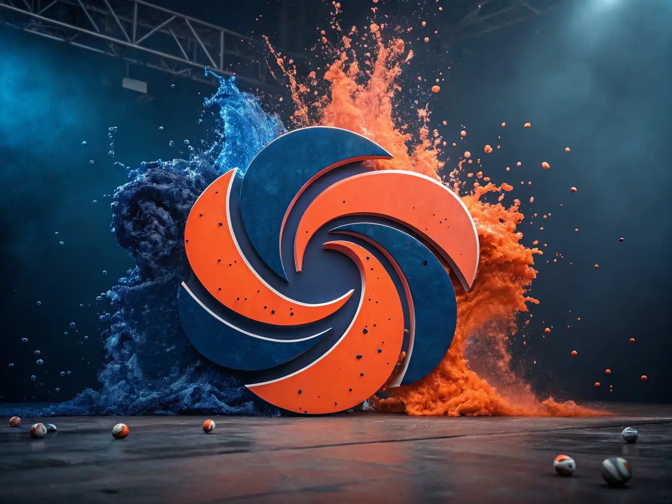 A vibrant logo design integrated into a website's header, demonstrating brand consistency and visual appeal, with a focus on color schemes and typography.